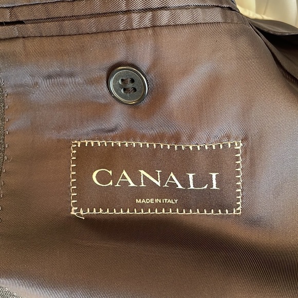 Canali mens 42R Dark Gray Solid 100% Wool 2-button Suit Jacket Sport Coat - Picture 5 of 7